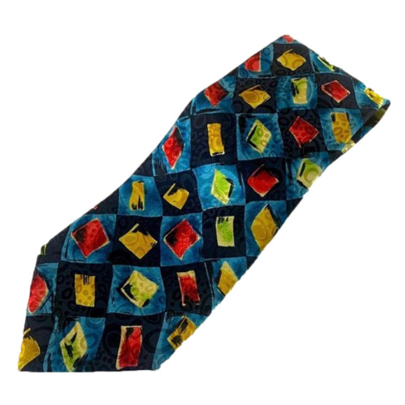 VINTAGE Gherardini Abstract Silk Tie - Picture 1 of 5